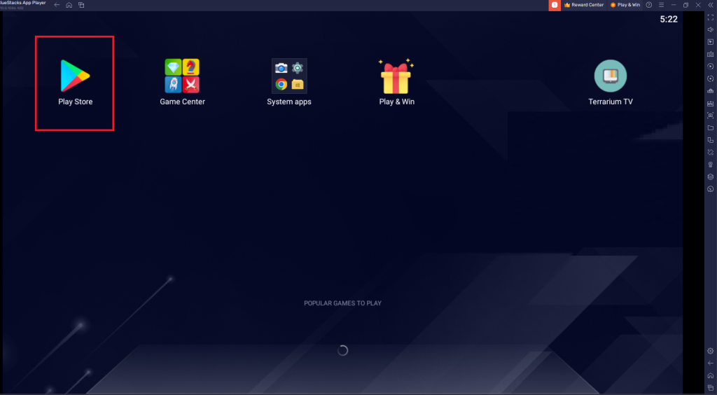 Go to the Play Store on BlueStacks