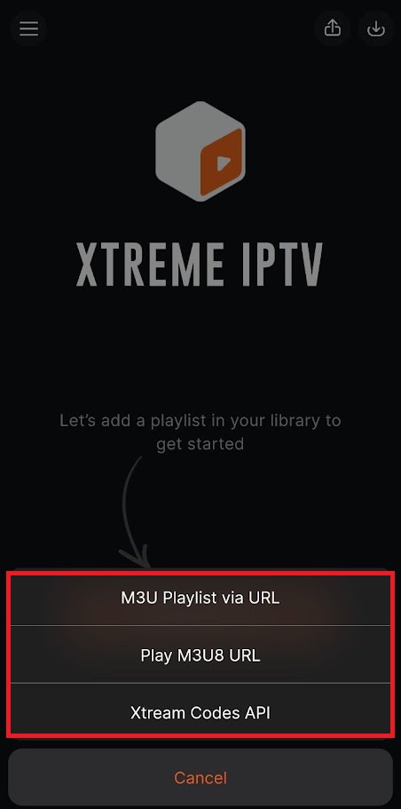 Enter the credentials to stream the content on Xtream IPTV