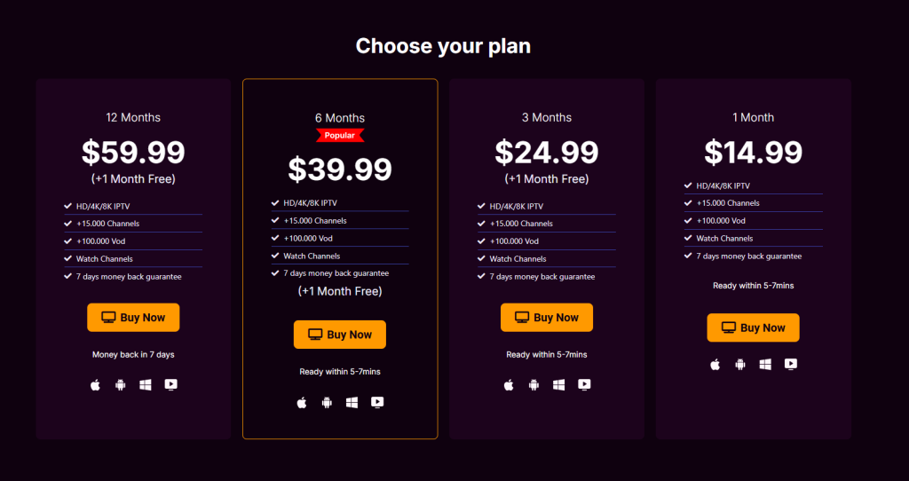 Subscribe to the Scorpion IPTV 