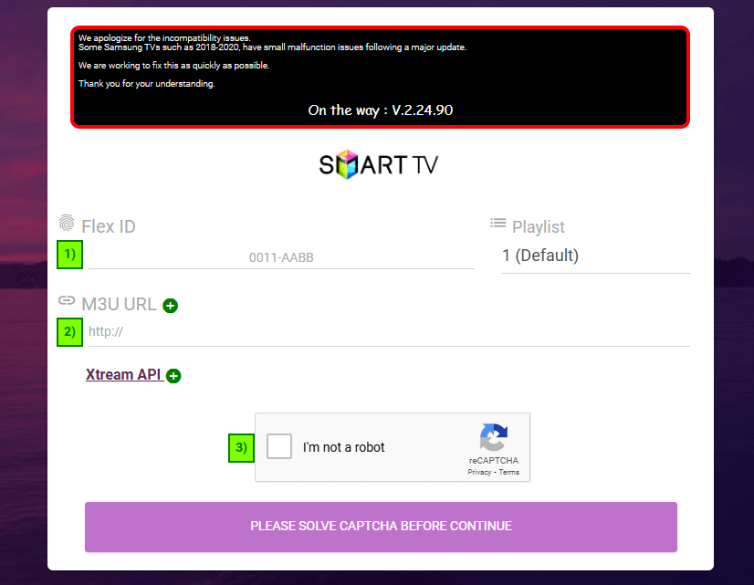 Access Playlist on the Flex IPTV