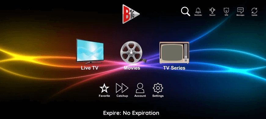 Access B1G IPTV Player on your Device